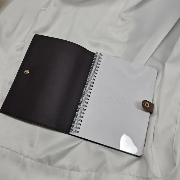 Coach Signature Canvas Notebook Cover Planner Binder Brown Khaki Snap Closure - Picture 8 of 10